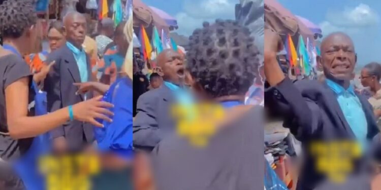 Drama as women confront an evangelist for calling their friend a ‘prostitute’ while preaching (Video)