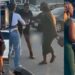 Drama as lady confronts boyfriend’s side chic, seizes her phone (Video)