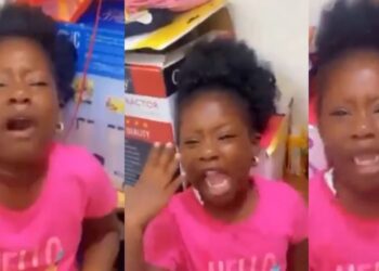 “He’s stressing me, I don’t want him to kill me” – Little girl cries over her hyperactive younger brother (Video)