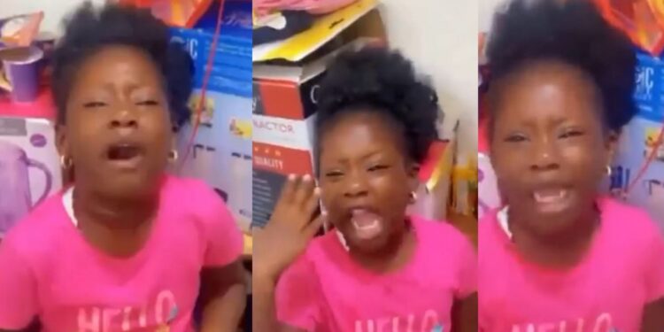 “He’s stressing me, I don’t want him to kill me” – Little girl cries over her hyperactive younger brother (Video)
