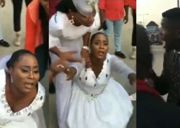Viral Video: Drama as man allegedly discovers on his wedding day that his wife-to-be has four kids with another man (Video)
