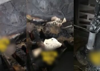 Lady sets boyfriend’s apartment on fire for cheating on her in Port Harcourt (Video)