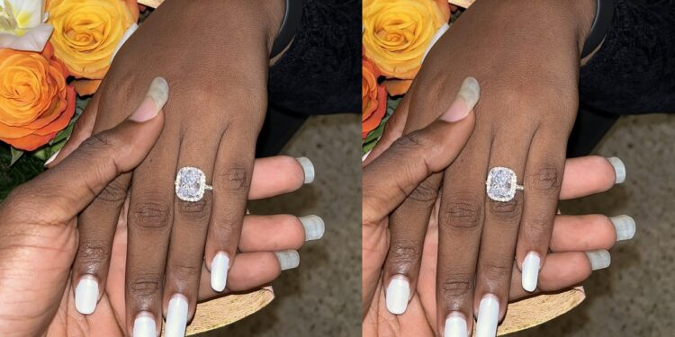 “I would never agree to marry a man with this length of nails” – Nigerian lady says as she reacts to an engagement photo