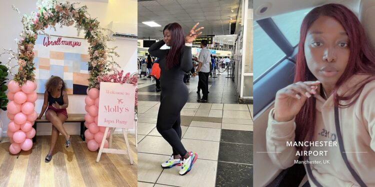 Nigerian lady throws ‘japa party’ before travelling to UK (PHOTOS)