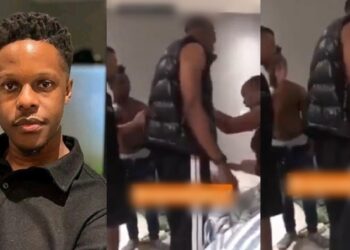 Son of former Zimbabwean president, Robert Mugabe captured arguing with a lady he allegedly he refused to pay after a night stand (video)