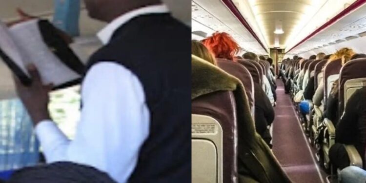 “This is not danfo , shut up!” – Passenger tackles Nigerian man preaching on an international flight 
