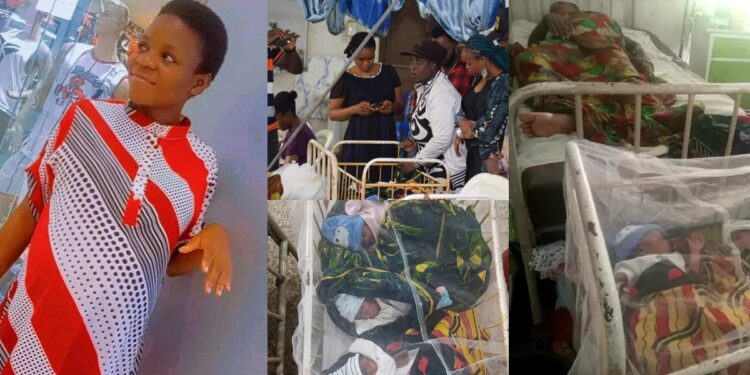 24-year-old Nigerian university student gives birth to 5 babies at once in Abia (Photos)
