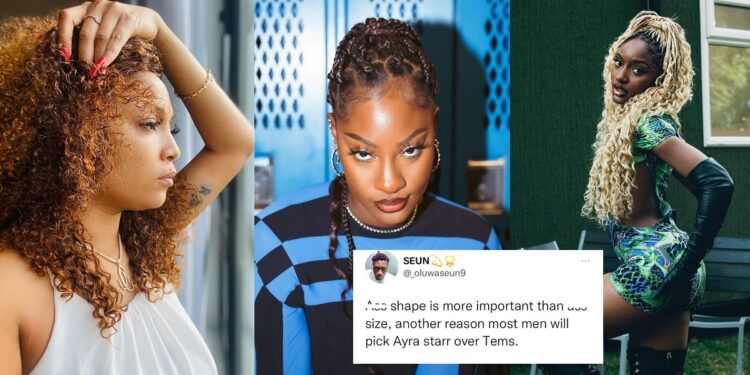 Actress, Chelsea Eze slams Twitter user for objectifying singers, Tems and Ayra Starr
