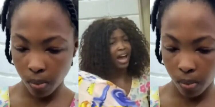Lady apprehended for allegedly defrauding three separate vendors with fake alerts in Abuja (Video)