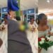 Single ladies in search of husbands storm church service in wedding gowns (Video)