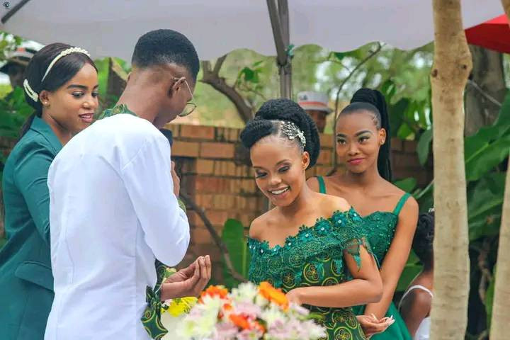 “If the marriage doesn’t work, I know who to blame” – Man reacts to trending photo of newlyweds and bridesmaid 4 wedding
