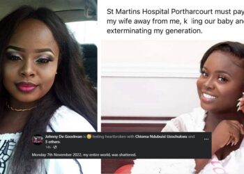 Nigerian man calls out a hospital for causing the death of his wife and the child in her womb.