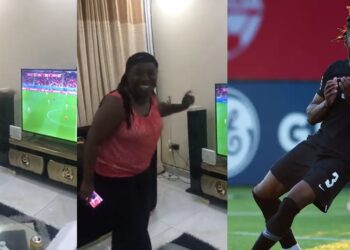 “My Son is in the World Cup, Yeah baby, thank You Jesus” – Nigerian Mother rejoices while watching her son play for Canada (VIDEO)