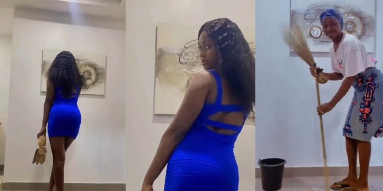Lady shows what she looks like in her boyfriend’s house versus what she looks like in her mother’s house (VIDEO)
