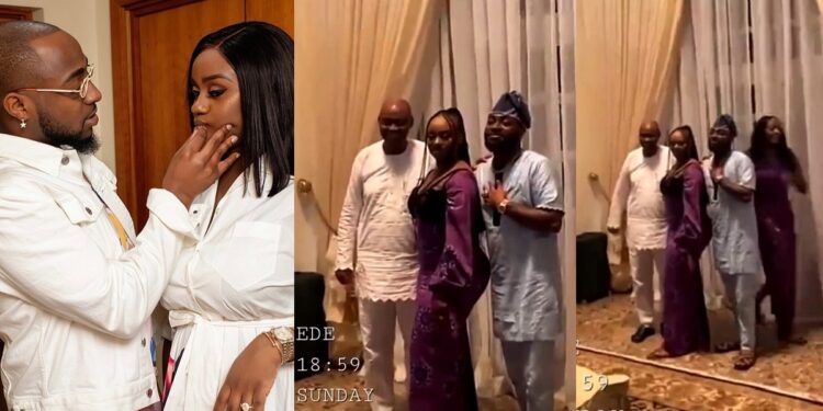 Chioma spotted at the inauguration of Davido’s Uncle as Osun state governor (Video)