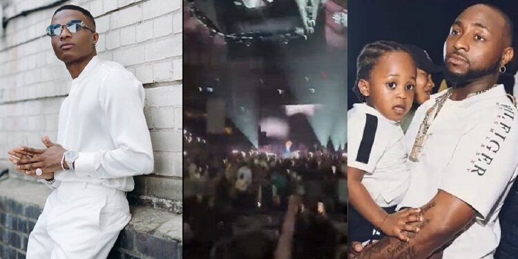 Moment Wizkid paid tribute to Davido’s late son during a performance in New York (Video)