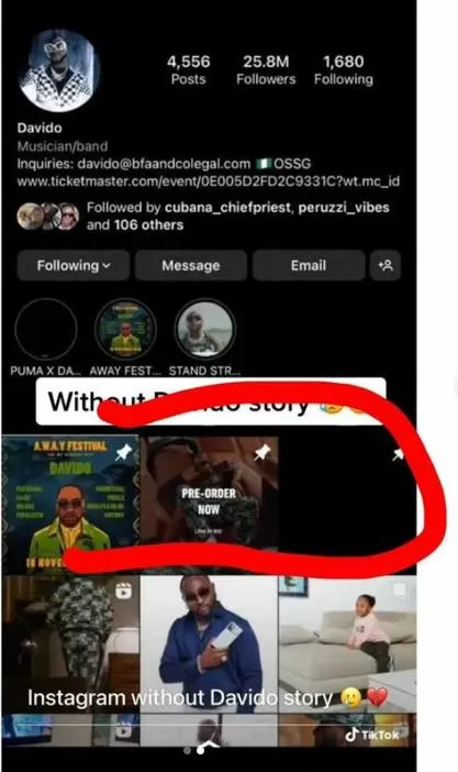 “God console him” – Fans reacts as Davido deletes his music festival posts from his Instagram page 4 Davido 1 1