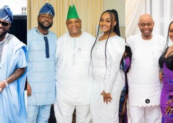 More photos of Chioma and Davido at his uncle’s inauguration as the 6th executive governor of Osun state