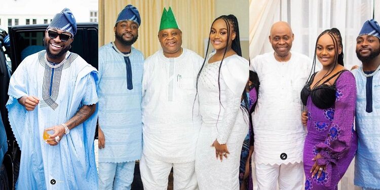 More photos of Chioma and Davido at his uncle’s inauguration as the 6th executive governor of Osun state