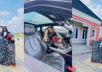 “One year of hard work and sweat ended in praise” – Nkechi Blessing writes as she buys new Range Rover (Photos)