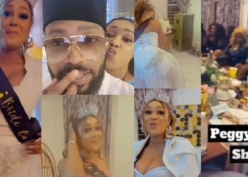 Friends throw surprise bridal shower for actress Peggy Ovire ahead of her wedding to actor Freddie Leonard (Videos)