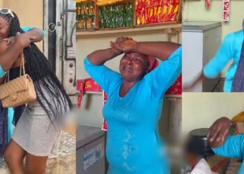 “I’ve never dreamt of this” – Nigerian woman ecstatic, breaks down in tears as good Samaritan gifts her a shop full of goods (Video)