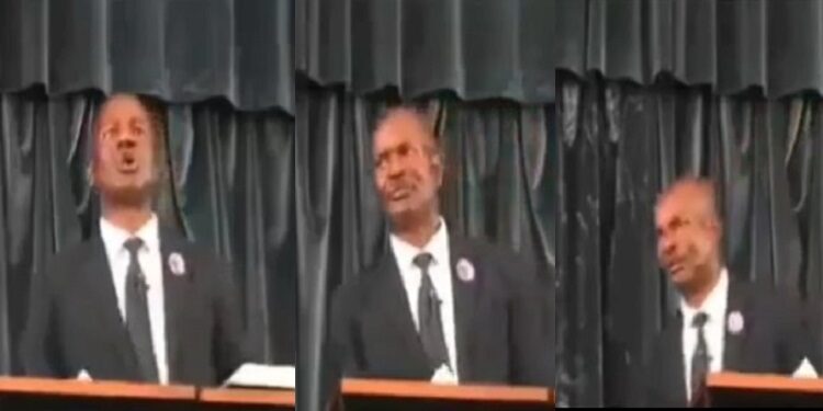 Moment armed robbers invaded church in South Africa while pastor was preaching (WATCH)