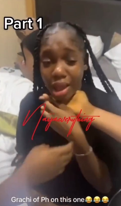 Lady embarrassed