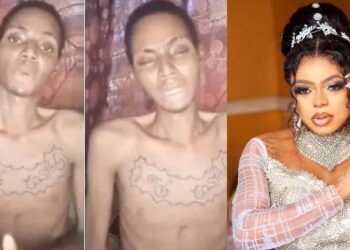 “My video got 1 million views but only 6 people helped me” – Fan who tattooed Bobrisky cries out.