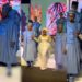 Heartwarming moment bride was walked down the aisle by her seven brothers (Video)