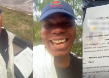 “Do am if e easy!” — Lady celebrates graduating with a third-class degree in French from UNIZIK (video)