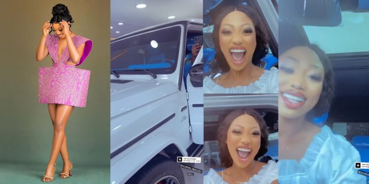 Christy O excitedly flaunts