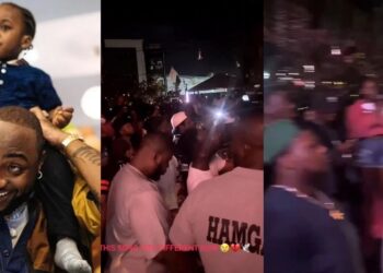 Clubgoers pause to mourn Davido’s son, Ifeanyi, as the singer’s song comes on (video)