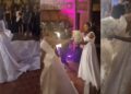 Beautiful moment Rita Dominic passed her bouquet to Michelle Dede (WATCH)