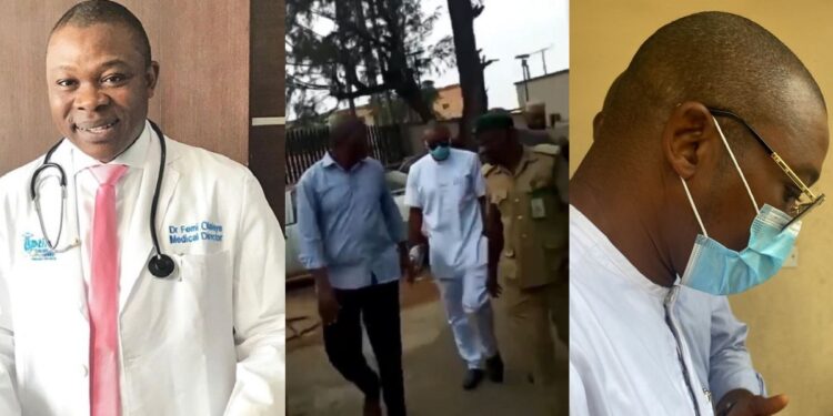 “kirikiri boy” – Comedienne, Princess reacts as video shows doctor accused of defiling his wife’s niece being led to Ikoyi Correctional Center (Watch)