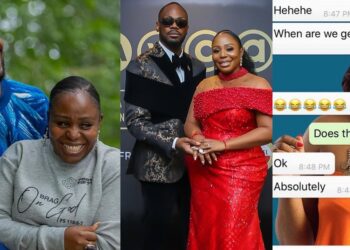 “How it Started” – Actor Daniel Etim-Effiong shares his first ever chat with wife as they celebrate 5th wedding anniversary (Screenshots)