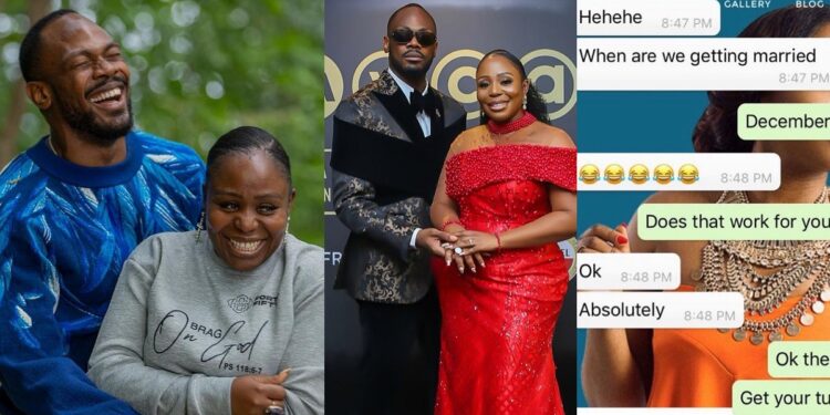 “How it Started” – Actor Daniel Etim-Effiong shares his first ever chat with wife as they celebrate 5th wedding anniversary (Screenshots)