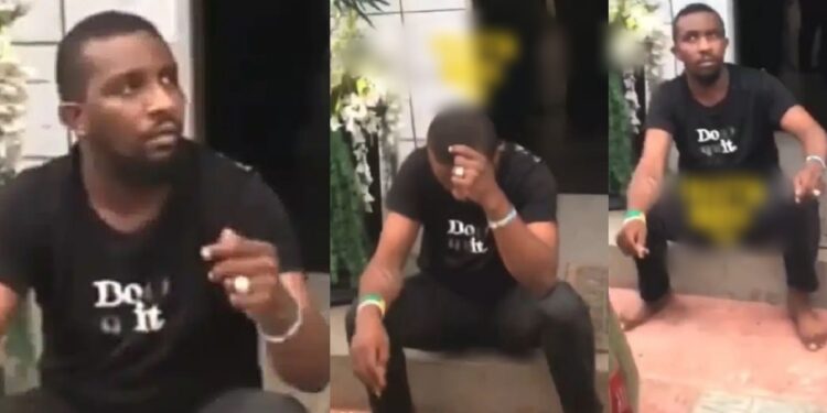 Man tries to jump hotel’s fence after lodging with 2 ladies and buying items worth N85K without paying (Video)