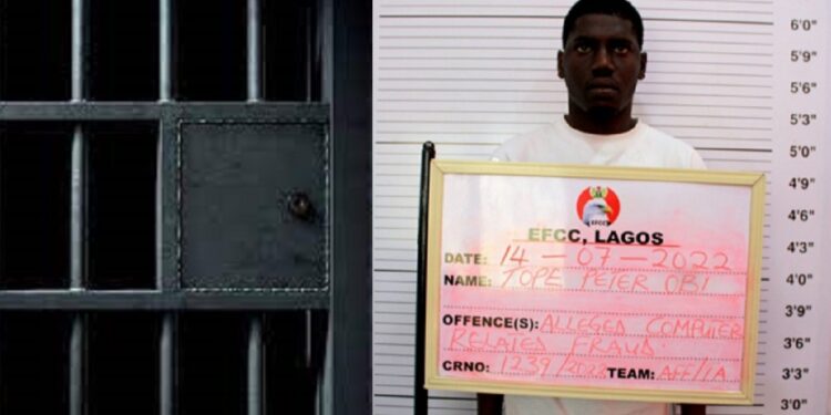 Tope ‘Peter Obi’ sentenced to one year jail term for possession of fraudulent documents.