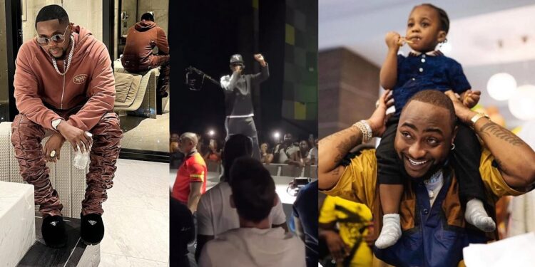 Moment singer Kizz Daniel paid tribute to Davido’s late son, Ifeanyi during live show in Dubai (Video)