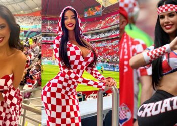 “How can my dress or bikini hurt someone?” – Ex-Miss Croatia responds after she was slammed for wearing revealing outfits to the World Cup in Qatar (photos)