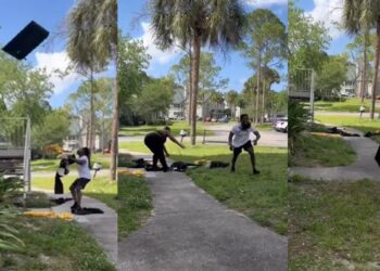 Lady throws boyfriend out of her house after catching him cheating (video)