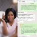 “Flirting is not cheating; it’s proof that I respect you” – Nigerian man tells girlfriend after she confronted him with evidence of his flirting with her female friend (Screenshots)
