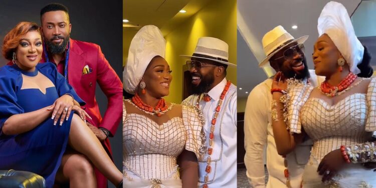“I can beat my chest to say my husband does not womanize” — Peggy Ovire hails Frederick Leonard (video)