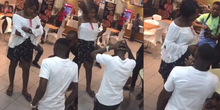 Embarrassing moment a man lost the engagement ring before proposing to his girlfriend.