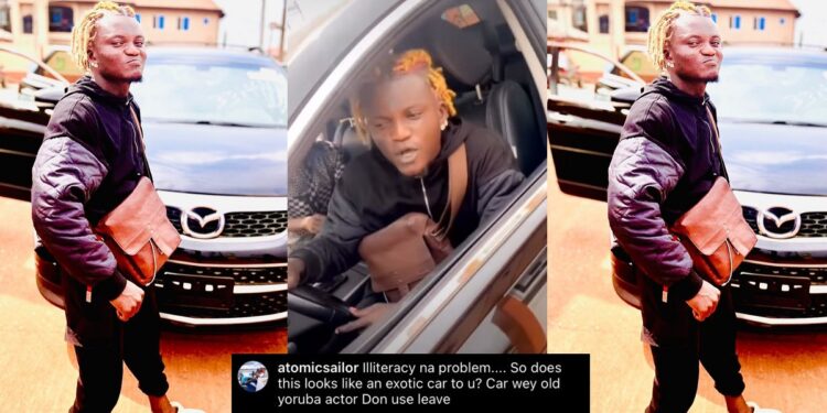 “You no get taste” – Netizens reacts as singer, Portable shows off new addition to his garage (Video)