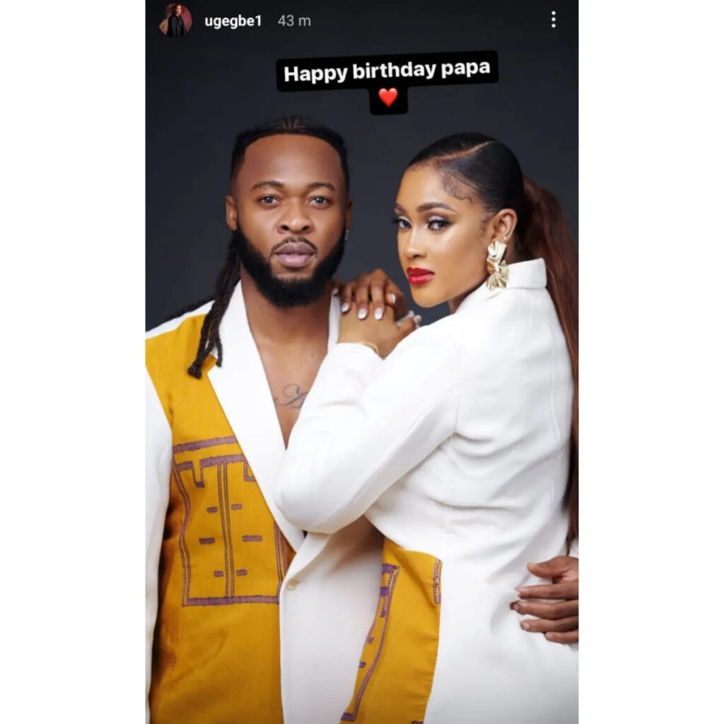 Sandra Okagbue celebrates her man, Flavour, and their daughter, Kaima