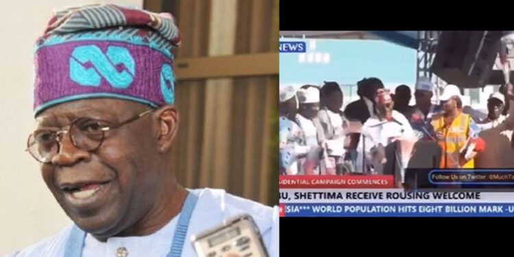 Tinubu mistakenly says a prayer for “PD..“ at the flag off of his presidential rally in Jos (video