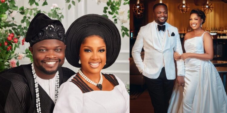 Seun Osigbesan and husband celebrate