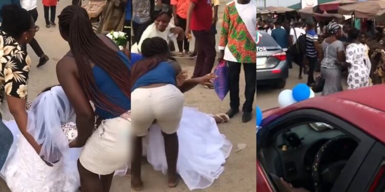 Viral Video: Man dumps wife on way back from church after their wedding (video)